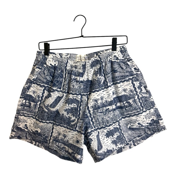 reyn spooner Other - Dietrich Varez Collection Reyn Spooner Blue White Swim Trunk Shorts Large